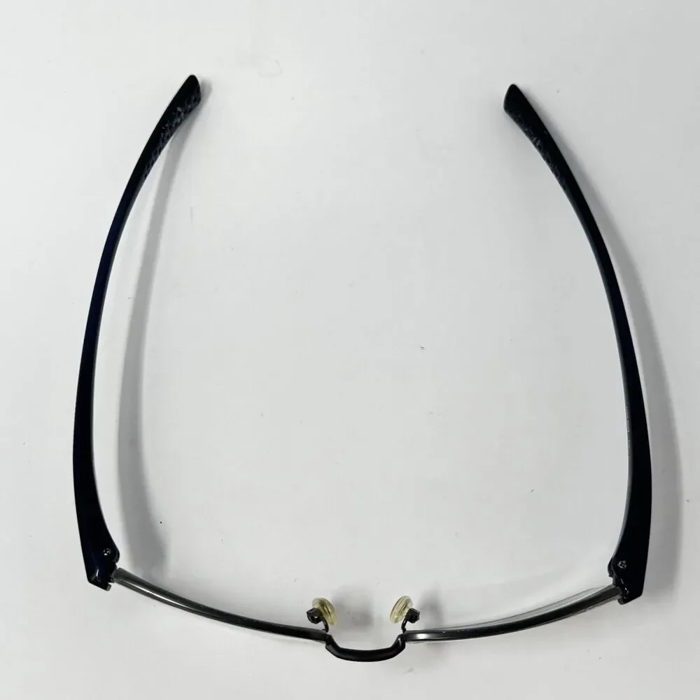 Nike 8079 410 Gunmetal Blue Rectangular Eyeglass Frames 52-17-145